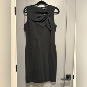 Banana Republic Black Sleeveless Bow-Neck Ponte Sheath Dress Size 8 NWT